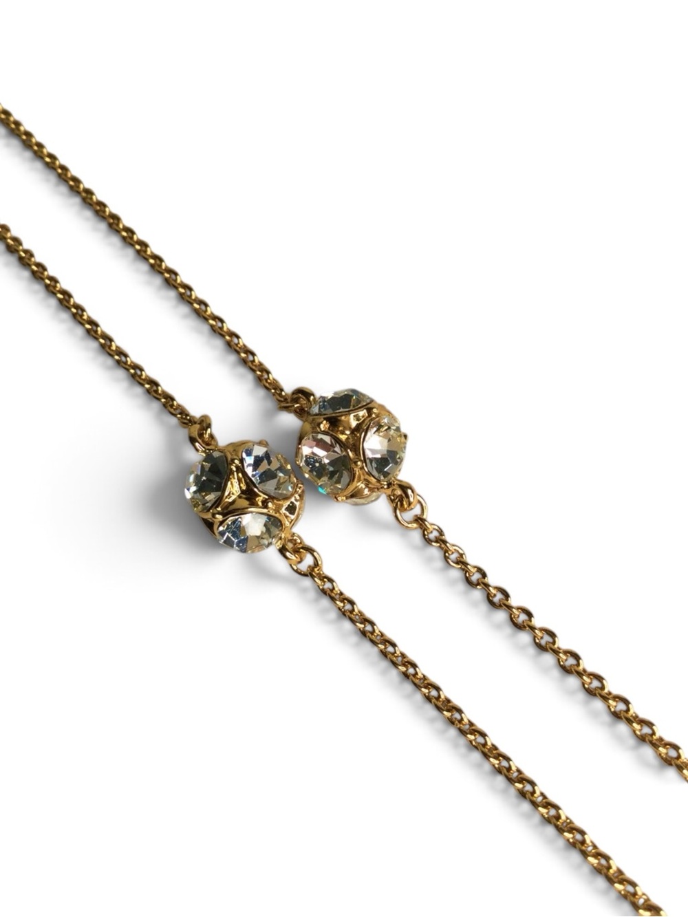 Kate Spade Gold Crystal Station Necklace AB Sparkle Adjustable - Picture 12 of 15